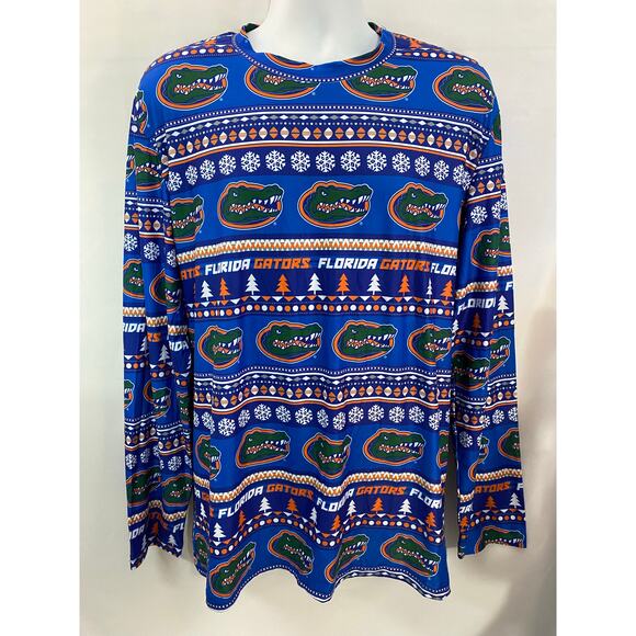 Florida Gators Ugly Sweater Long Sleeve Shirt Sleepwear Large Blue Concepts - Picture 1 of 7